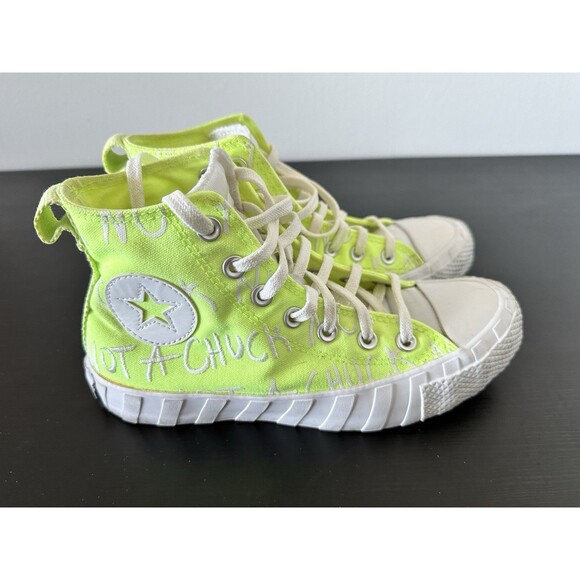 Converse Chuck 70 HI UNT1TL3D in Neon Yellow - Women’s US 5 Sneakers High - Picture 2 of 11
